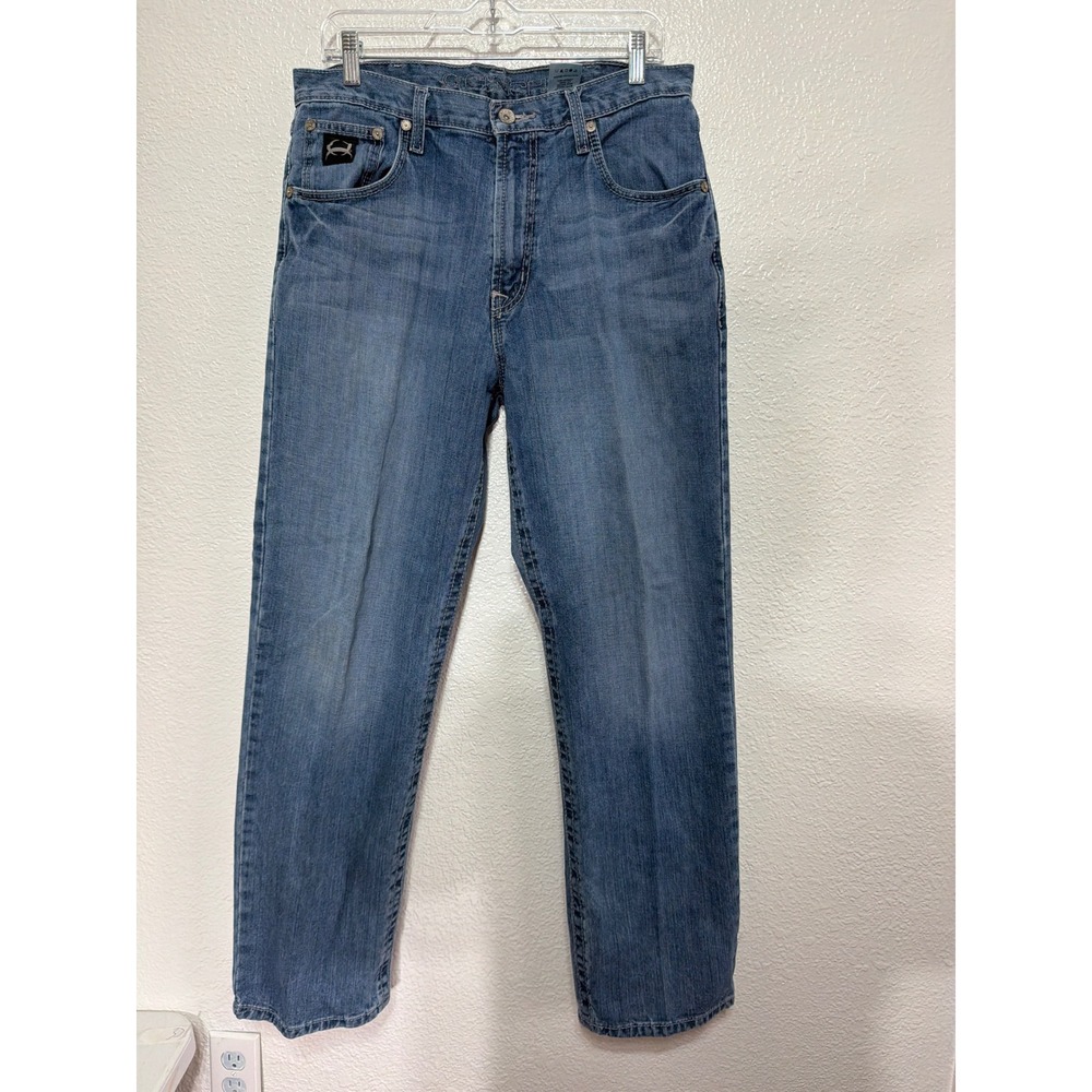 Cinch Black Label 2.0 Mens Relaxed Straight Leg Jeans Medium Wash 33x32